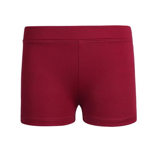 Hansber Childern Girls Stretchy Dance Gymnastics Athletic Shorts Underwear Sports Yoga Cycling Burgundy 14