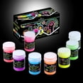 thumbnail image 4 of WINSONS Glow in the Dark 8-Color Paint Set, Non-Toxic & Long-Lasting (22ml/0.74 fl. oz.), Neon Paints for Fabric, Canvas & Wood, 4 of 9