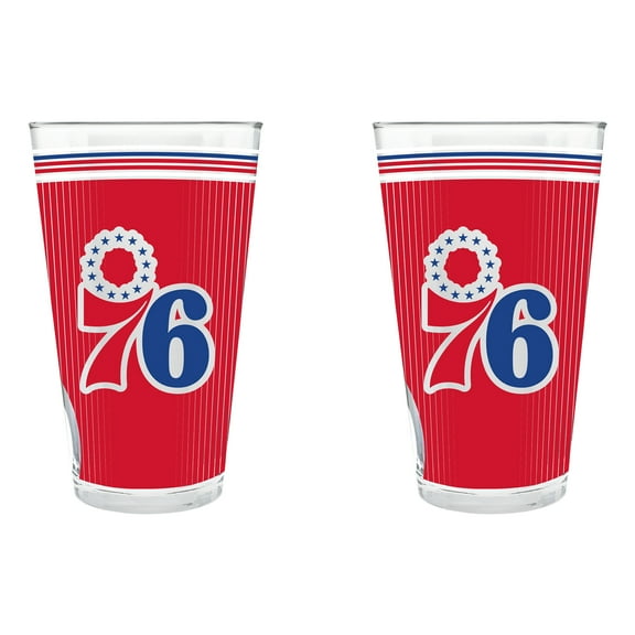 Philadelphia 76ers Two-Piece 16oz. Pint Glass Set