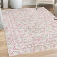 thumbnail image 1 of Geometric Decorative Rug, Triangle Grid in Ombre Galactic Effect Colors Modern Themed Geometric Mesh, Quality Carpet for Bedroom Dorm and Living Room, 6 Sizes, Pale Pink, by Ambesonne, 1 of 4