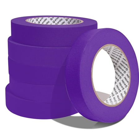 enday Masking Tape, 1" x 60 Yards, Purple, Pack of 6