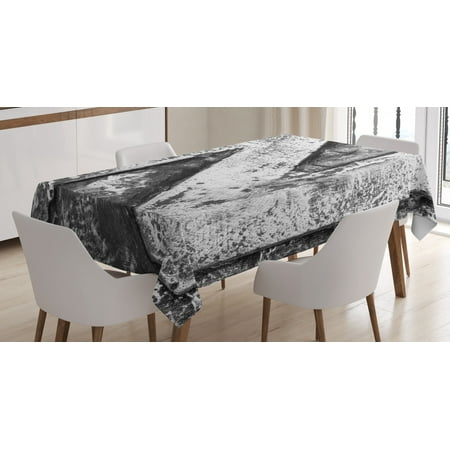 

Letter N Tablecloth Authentic Stylized Uppercase N Education Past Aged Fashioned Words Grammar Name Rectangular Table Cover for Dining Room Kitchen 52 X 70 Inches Silver Grey by Ambesonne
