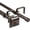 Bronze, variant on Urbanest Adjustable Double Curtain Rod Set Pila Manhattan Finials – 1″ Front & 3/4″ Back Rod With Glossy White Rod, 84–120 Inches