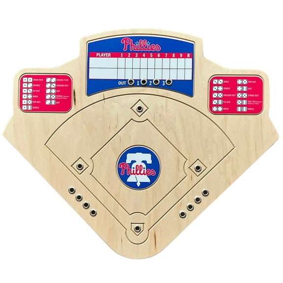 Philadelphia Phillies Handcrafted Wood Baseball Game