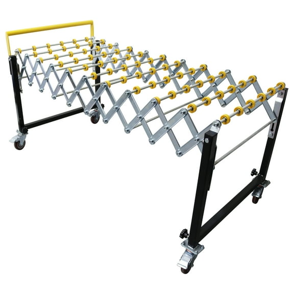 15.7" - 59" Retractable Conveyor Belt Conveyor for Loading Unloading Rollers Portable Expandable Conveyor