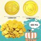 thumbnail image 2 of 100 monedas piratas de plástico para cazar tesoros, juguetes, monedas falsas, recompensas, regalo para niños, suministros para fiestas, aventuras piratas, regalos para fiestas temáticas, decoraciones de Halloween (dorado) Sincero Electrónica, 2 of 5