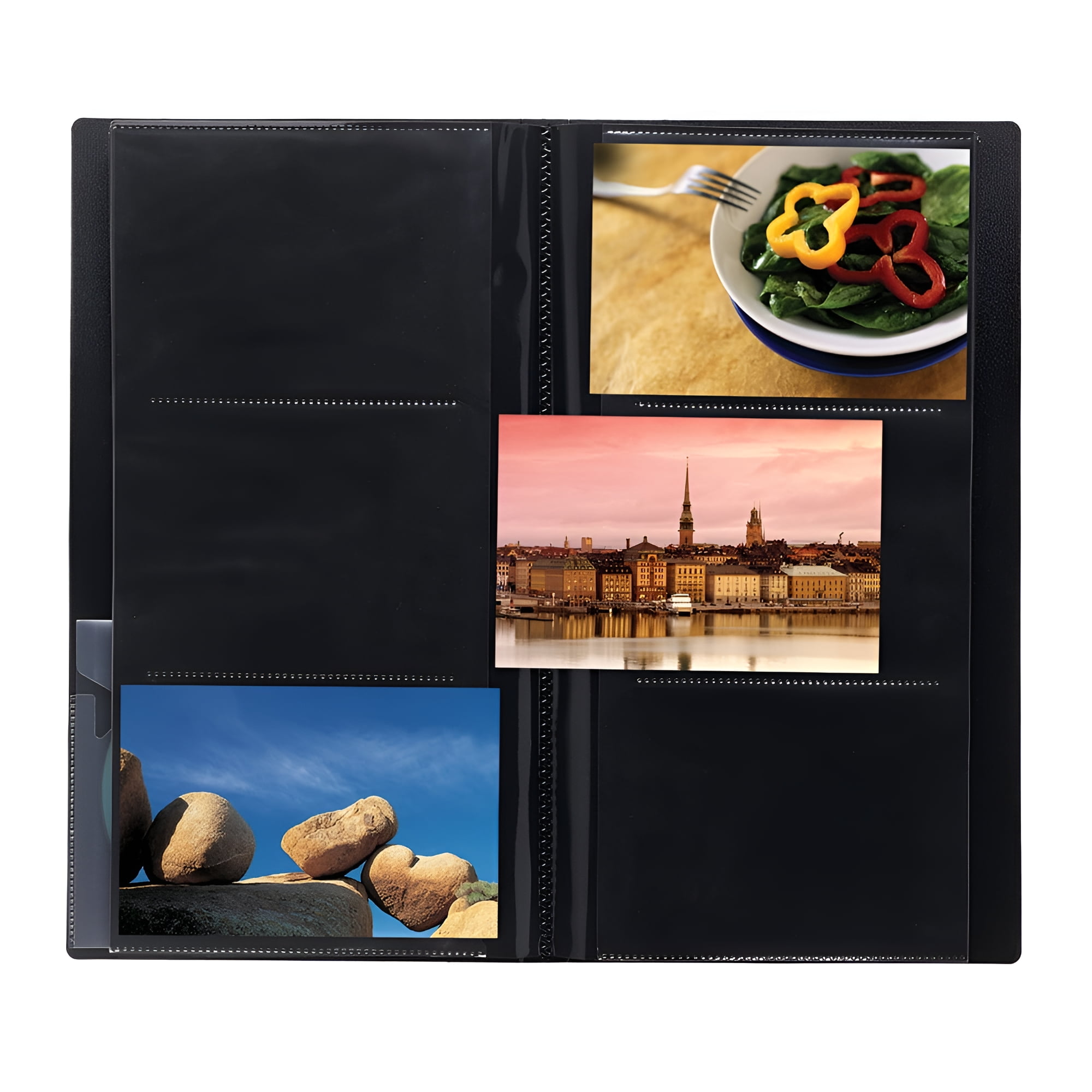 Itoya OL-120LY Art Profolio Photo Album Library Box Set of 5 Albums Within Storage Sleeve Black