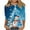 Blue, variant on ShiShine Christmas Shirts for Women 3/4 Sleeve Tunic Tops Glitter Xmas Print Tshirt Crewneck Pullover Blouses Tees