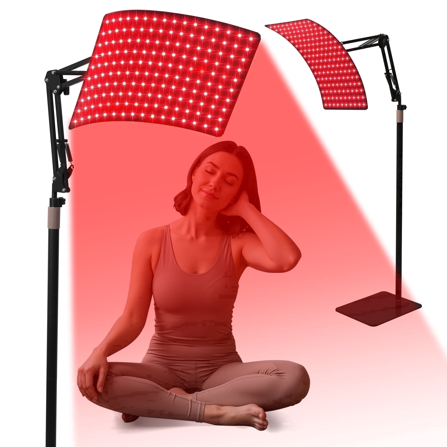 Red Light Therapy with Remote Control, 660nm Deep Red & 850nm Near Infrared LED Light for Face and Body, Home Use