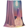 thumbnail image 2 of Balery Dreamy Moonlit Window Manta de Felpa Suave y Acogedora – Cobija de Franela Aterciopelada para Cama, Lavable y Cálida para Sofá, Mascotas, Transpirable-80"x60", 2 of 7