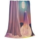 thumbnail image 2 of Fotbe Dreamy Moonlit Window Manta de Franela Acolchonada con Estampado, Súper Suave y Esponjosa, Extra Grande para Sofá, Cama, Uso Todo el Año-40"x30", 2 of 7