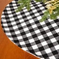 thumbnail image 2 of Buffalo Plaid Christmas Tree Skirt,Black and White Buffalo Check Christmas Tree Skirt for Holiday Christmas Decorations (, White and Black), 2 of 4