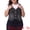 Gray, variant on Unique Bargains Women's Plus Size Denim Jacket Button Up Vintage Jean Waistcoat Vest Black 2X
