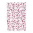 thumbnail image 2 of Valentine's Day Shower Curtain, Weighted Bottom Romantic Love Theme Pink and Red Little Heart Fabric Bathroom Curtain Home Decor Waterproof Washable with Hooks, 2 of 6
