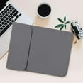 thumbnail image 5 of Mosiso Laptop Sleeve Case PU Leather Case Compatible With MacBook Air 13 inch M2 A2681 M1 A2337 A2179 A1932/Pro 13 M2 M1 A2338 A2251 A2289 A2159 A1989 A1706 A1708,Notebook Tablet Faux Suede Leather Ca, 5 of 7