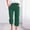 Army Green, variant on Capri Pants for Women Womens Drawstring Elastic Waist Capris Pants Summer Casual Plus Size Button Straight Leg 3/4 Trousers Comfy Cotton Linen Pocket Cropped Pants