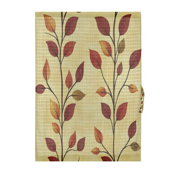 Branch Pattern Door Curtain 25x40in Privacy Mesh with UV Protection Tie Back Rod Pockets