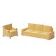 thumbnail image 4 of 2 piezas de sofá de casa de muñecas, muebles en miniatura, decoración de casa de muñecas, artesanía para 1/64 Beige, 4 of 9