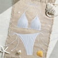 thumbnail image 1 of Warop Women's Solid Color Padded Triangle Bikini Set, Separate Swimsuit for Beach and Pool, 1 of 8
