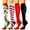 Red White, variant on 4 Pairs Medical Sport Christmas Compression Socks - 15-20mmhg Graduated Knee-High Support for Men & Women, Ideal for Soccer, Running, and Nurses