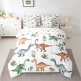 thumbnail image 2 of Castle Fairy Cartoon Dinosaur Bedding Comforter Set,Jungle Animal Dino Full Bedding Set, 2 of 8