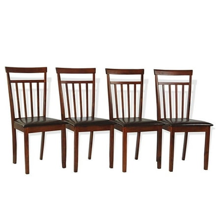 SK New Interiors Set of 4 Warm Solid Wood Dining Kitchen ...