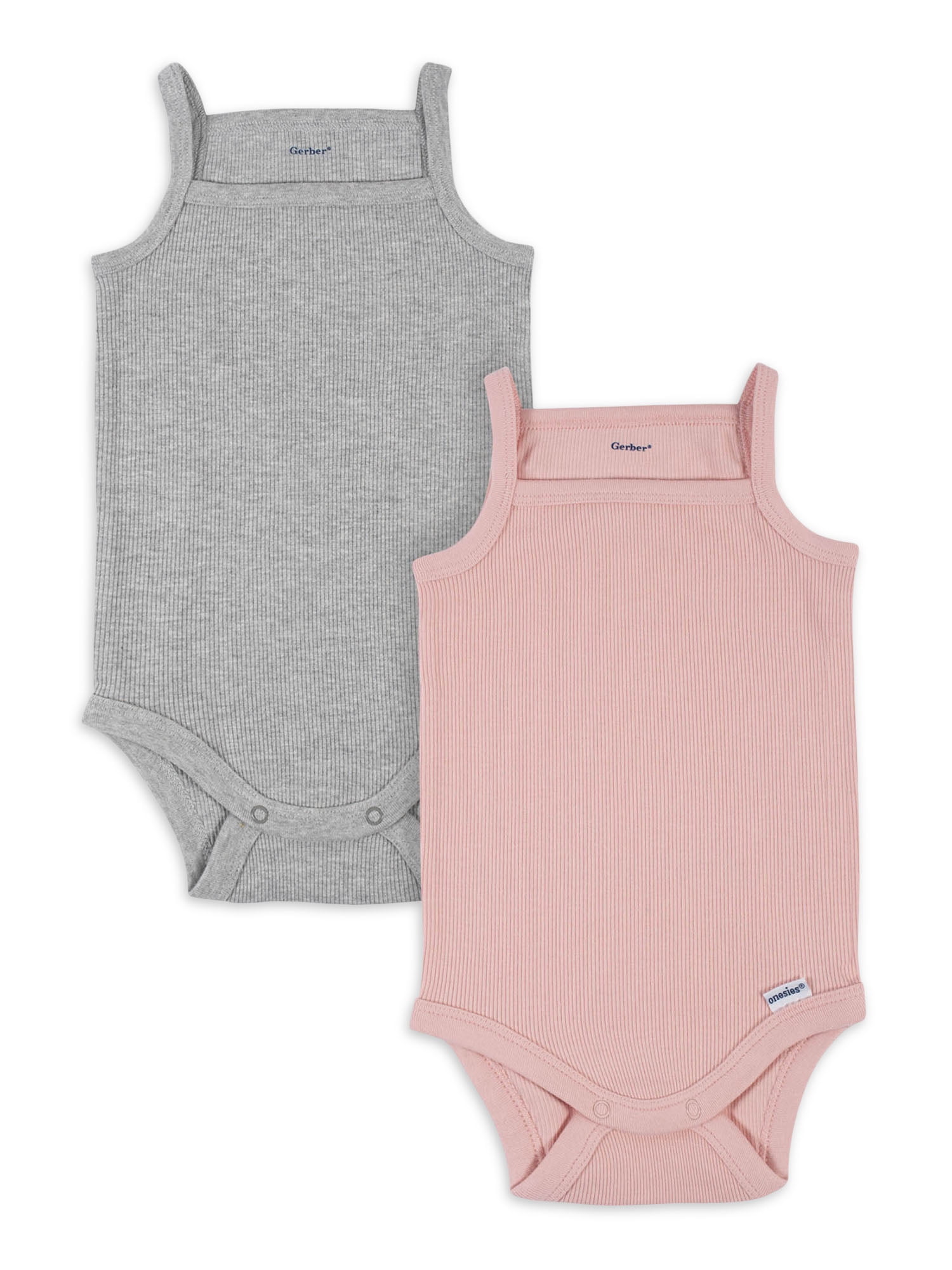 Modern Moments by Gerber Baby Girls Sleeveless Onesies Bodysuits, (03