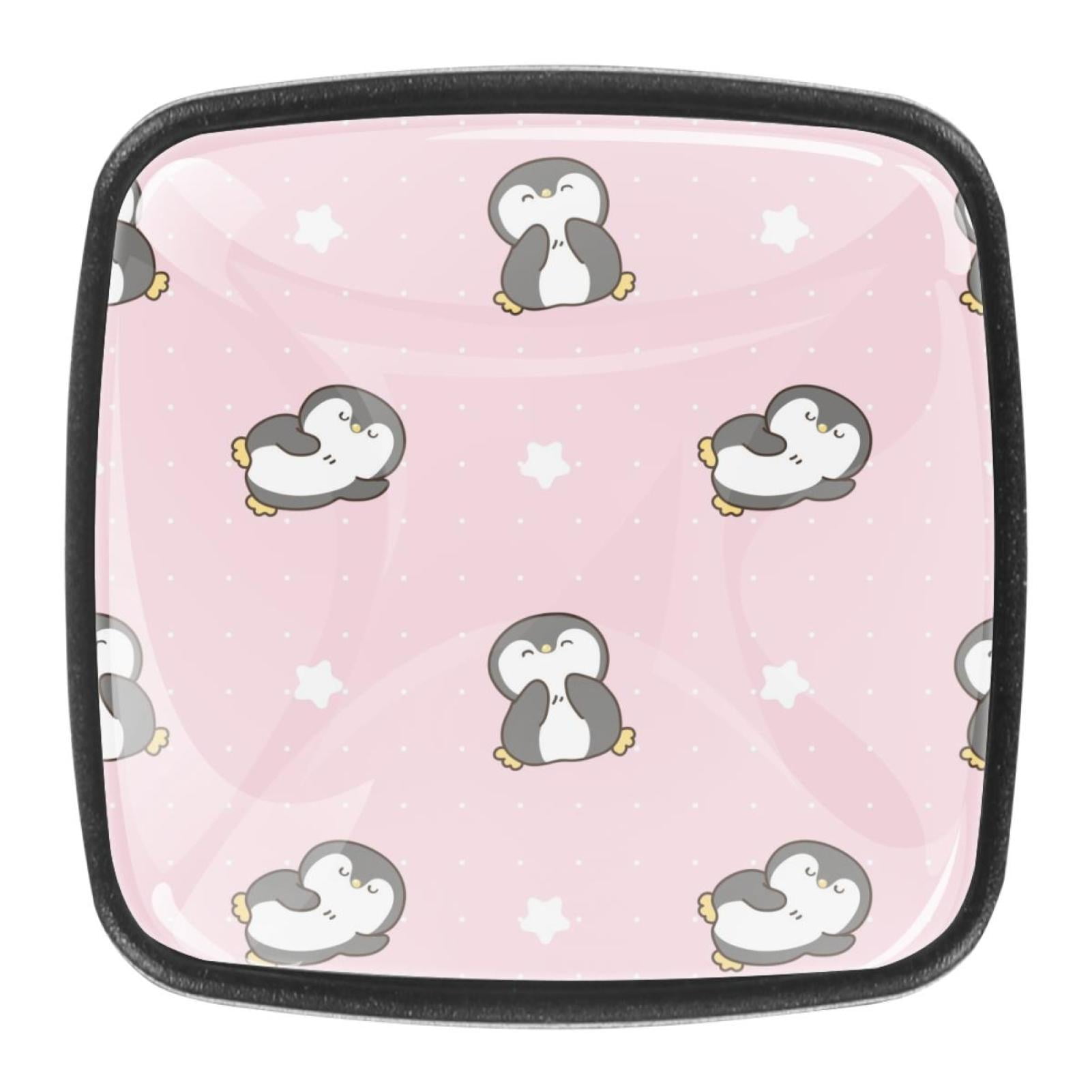 4 Pcs Square Cabinet Handle Cupboard Knob Drawer Pulls Handle Penguin