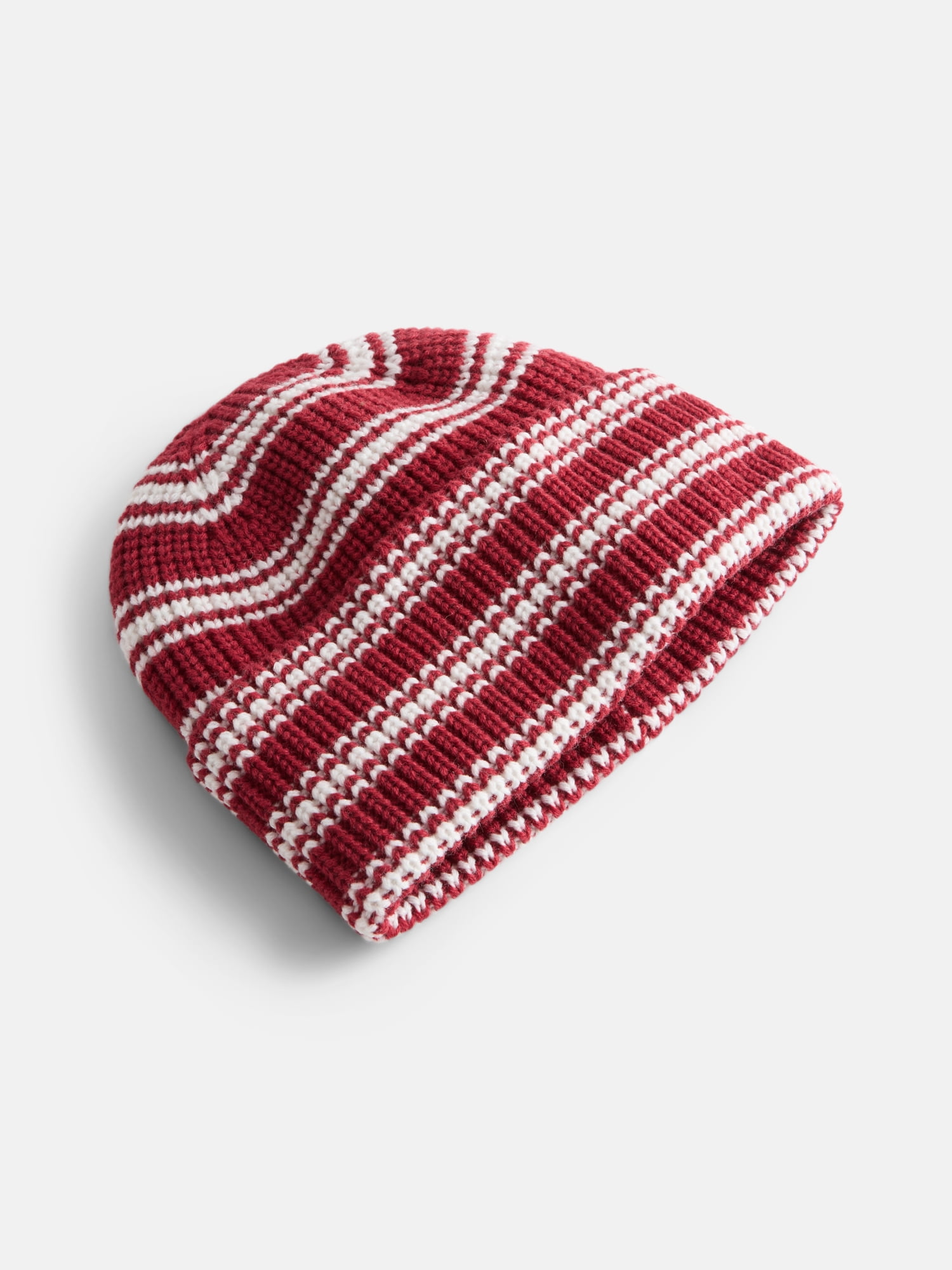 No Boundaries Women's Ribbed Knit Striped Beanie