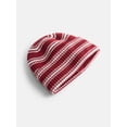 thumbnail image 3 of No Boundaries Women's Ribbed Knit Striped Beanie, 3 of 4