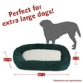 thumbnail image 4 of Majestic Pet Sherpa Villa Velvet Bagel Pet Bed for Dogs, Calming Dog Bed Washable, Extra Large, Marine, 4 of 5