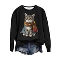 thumbnail image 4 of PNTUTB Women Fall Winter Casual Crewneck Long Sleeve Hoodless Sweatshirts Cute Print Tops Fashion Clothing, 4 of 5