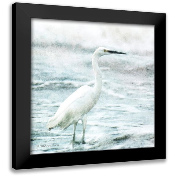 Bluebird Barn 12x12 Black Modern Framed Museum Art Print Titled - Coastal Heron