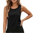 thumbnail image 4 of TARIENDY Women Sleeveless Tops Cotton Open Back Blouses Fashion Bow Tie Blouses Crewneck Tank Tops Beach Vacation Outfits Black L, 4 of 9