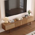 thumbnail image 5 of gaoyangjiaju Mid Century Modern 86.6" Solid Wood TV Stand, Ready-to-Use Entertainment Center with Storage, TV Console for Living Room & Bedroom, Walnut, 5 of 7