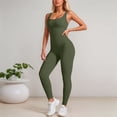 thumbnail image 2 of Toome Women's Seamless Long Sleeve Jumpsuit, Ribbed Workout Bodysuit for Gym & Yoga, Athletic One Piece Yoga Outfit and Fitness Romper, 2 of 5