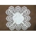 thumbnail image 2 of Doily Boutique Square Doily or Placemat in Antique White European Lace, Size 14 inches, 2 of 5