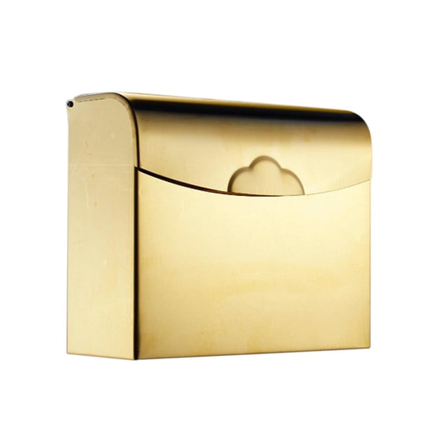 Caja de Almacenamiento de Papeles Higiénicos de material acero Inoxidable Organizador de Oro