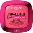 thumbnail image 1 of L'Oreal Paris Infallible Up to 24H Fresh Wear Soft Matte Blush, Blendable, Long-Lasting and Waterproof Cheek Make Up, Confident Pink 10, 0.31 Oz, 1 of 5