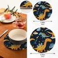 thumbnail image 3 of Dinosaurs in Space Trivet Mats Pot Holders Cotton Woven Non-Slip Heat Resistant for Hot Pots Pans Pats for Cooking Baking Set of 2, 3 of 7