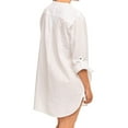 thumbnail image 2 of Seafolly Women's Standard Boyfriend Shirt Cover Up, Beach Basics White, Small, 2 of 5