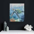 thumbnail image 4 of Nawypu Vintage Ocean Beach Summer Sea Turtle Canvas Wall Art Prints Decor for Coastal House Home Bedroom Living Room Bathroom Office,Marine Life Themed Paintings Art Decor Turtle Lover Gifts…, 4 of 4