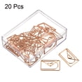 thumbnail image 3 of Uxcell Paper Clips Envelope Shape with Box Rose Gold Tone for Organize Office Home, 20 pcs, 3 of 5