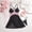 Black, variant on Women Satin Lace Chemise Nightgown Full Slips Sleepwear Blue XL