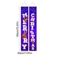 thumbnail image 3 of Merry Christmas Porch Banner Sign, 11.8"x70.87" Xmas Green Front Door Hanging Welcome Banner Flag, Holiday Party Decoration for Home Outdoor Yard Garage Wall, 3 of 6