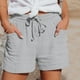 thumbnail image 1 of MKLEKYY Pantalones Cortos Deportivos para Mujer, Moda Femenina, Primavera y Verano, A Rayas, con Cordón, Bolsillos Laterales, Pantalones Cortos Casuales, 1 of 4