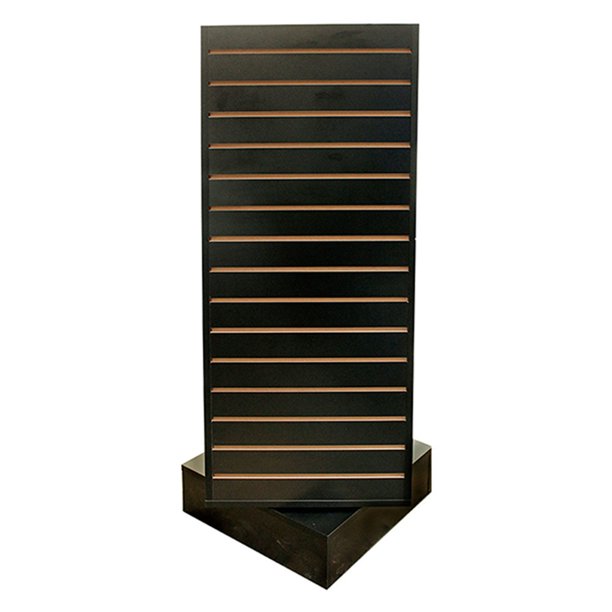 20'' x 20'' x 54'' Revolving Slatwall Floor Display Rotating Cube Tower