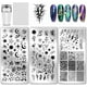 thumbnail image 1 of Juego de 3 placas para estampar uñas con diseños de luna, estrellas, rayos, planetas y cielo nocturno galáctico., 1 of 7