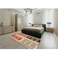 thumbnail image 5 of Ahgly Company Machine Washable Indoor Square Transitional Khaki Gold Area Rugs, 3' Square, 5 of 7