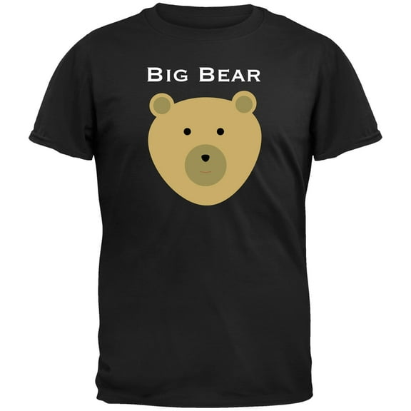 Big Bear Face Black T-Shirt - 2X-Large